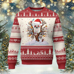 Mexico Xmas Ugly Christmas Sweater Sugar Skull On Tree Funny Xmas TS09