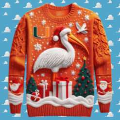 Miami Hurricanes Merry Christmas And Happy New Year Ugly Sweater