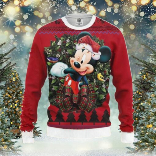 Mice Noel Style Mickey Santa Hat Disney Ugly Christmas Sweater Gift For Holiday 2024