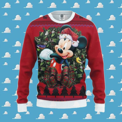 Mice Noel Style Mickey Santa Hat Disney Ugly Christmas Sweater Gift For Holiday 2024