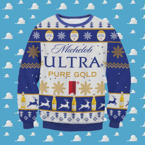 Michelob Ultra Pure Gold Ugly Sweater