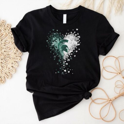 Michigan State Spartans Crystal Heart Shirt