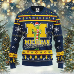 Michigan Wolverines Funny Grinch Ugly Christmas Sweater