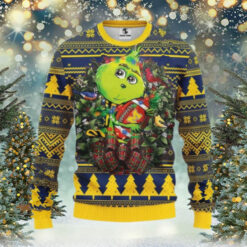 Michigan Wolverines Grinch Hug Ugly Christmas Sweater