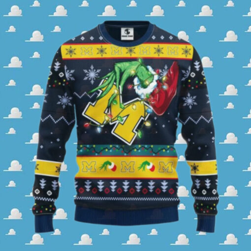 Michigan Wolverines Grinch Ugly Christmas Sweater