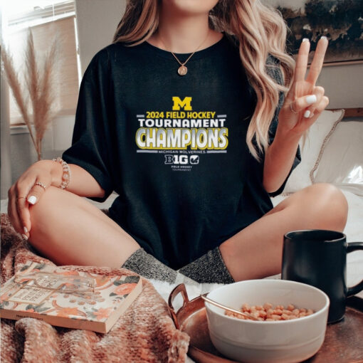 Michigan Wolverines NAVY 2024 Big 10 Field Hockey Champions  T Shirt