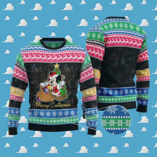 Mickey Santa A Merry Xmas Disney Ugly Christmas Sweater Gift For Holiday 2024