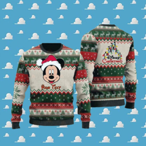 Mickey Santa Personalized Disney Cartoon Lover Christmas Gift Ugly Christmas Sweater Gift For Holiday 2024