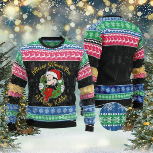 Mickey Wishes You A Merry Xmas Disney Ugly Christmas Sweater Gift For Holiday 2024