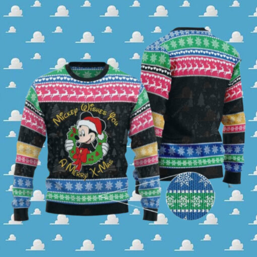 Mickey Wishes You A Merry Xmas Disney Ugly Christmas Sweater Gift For Holiday 2024