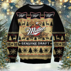 Miller Genuine Draft Beer Ugly Christmas Sweater