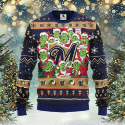 Milwaukee Brewers 12 Grinch Xmas Day Ugly Christmas Sweater