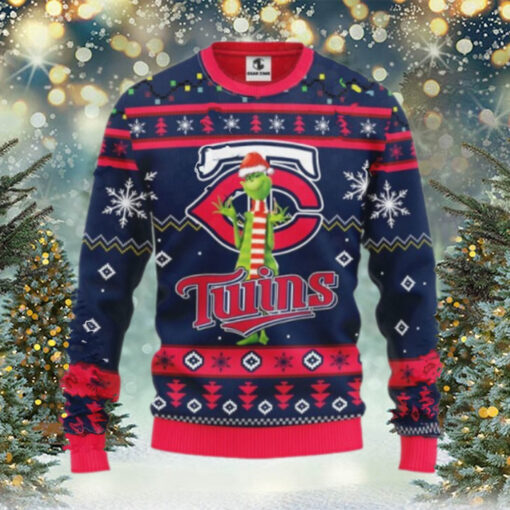 Minnesota Twins Funny Grinch Ugly Christmas Sweater