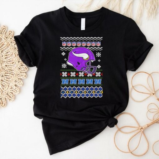 Minnesota Vikings NFL football Christmas helmet shirt