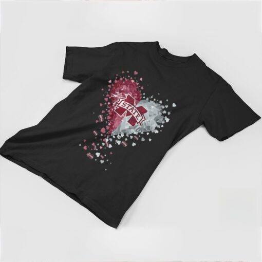 Mississippi State Crystal Heart Shirt