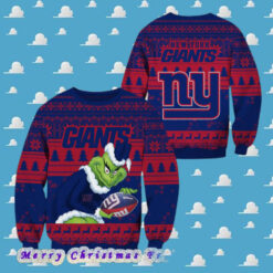 NFL New York Giants Football Grinch Xmas Pattern Knitted Ugly Christmas Sweater