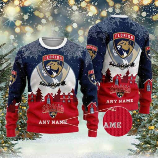 NHL Florida Panthers Custom Name 2024 Gift For Men And Women Ugly Christmas Sweater