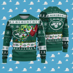 New York Jets NFL Special Grinchs Hand Football 2024 Gift For Family Ugly Christmas Sweater