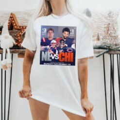 Official 3 Pick 2024 New England Patriots vs. 1 Pick 2024 Chicago Bears Sunday November 10 Poster t shirt