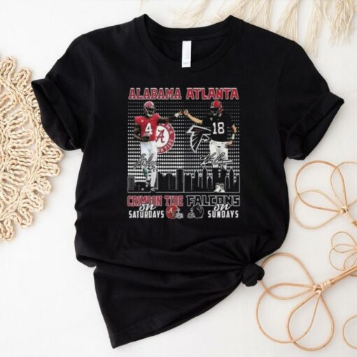 Official Alabama Crimson Tide On Saturdays Atlanta Falcons On Sundays Signatures 2024 Shirt