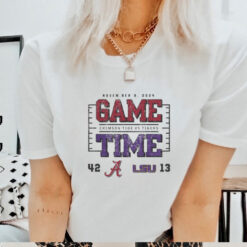 Official Alabama Crimson Tide Wins Lsu Tigers 2024 Game Time Final Score 42 13 Shirt