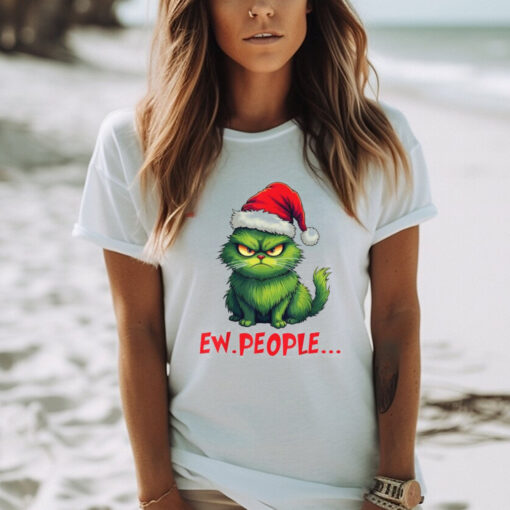 Official Cat ew people meowy cat Christmas 2024 T shirt