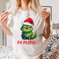 Official Cat ew people meowy cat Christmas 2024 T shirt