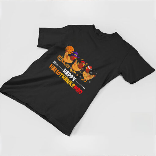 Official Chicken Happy Hallothanksmas Thanksgiving Autumn Shirt