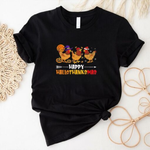 Official Chicken Happy Hallothanksmas Thanksgiving Autumn Shirt