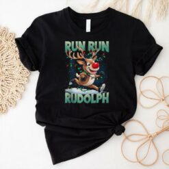 Official Christmas 5k run run rudolph holiday team running matching T shirt