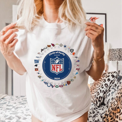 Official Circle Of Parity NFL 2024 Field Yates Teams Logos t shirt