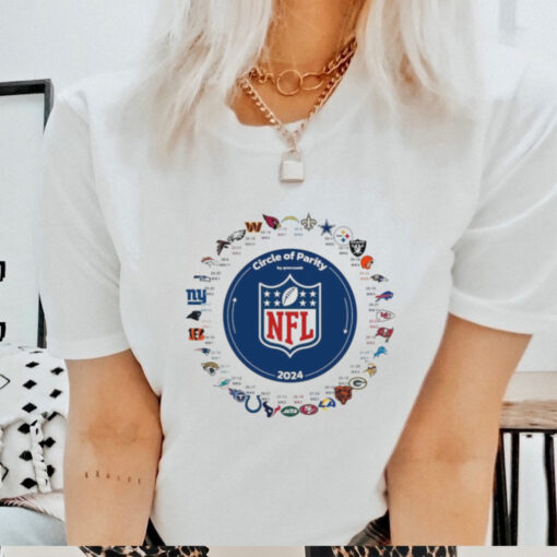 Official Circle Of Parity NFL 2024 Field Yates Teams Logos t shirt