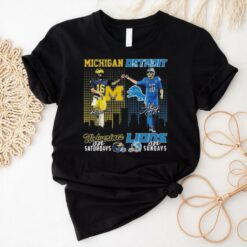 Official Davis Warren Michigan Wolverines On Saturdays x Jared Goff’s Detroit Lions On Sundays Signatures 2024 Shirt