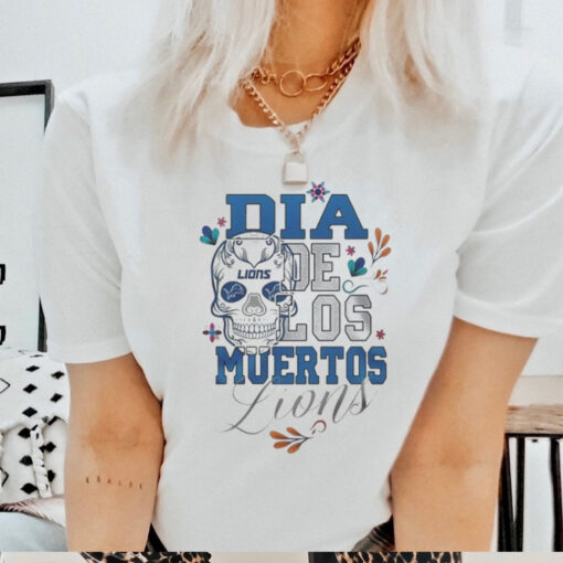 Official Detroit Lions Football Dia De Los Muertos Skull 2024 Shirt