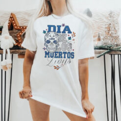 Official Detroit Lions Football Dia De Los Muertos Skull 2024 Shirt