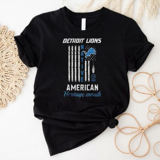 Official Detroit Lions Native American Heritage Month USA Flag 2024 Shirt