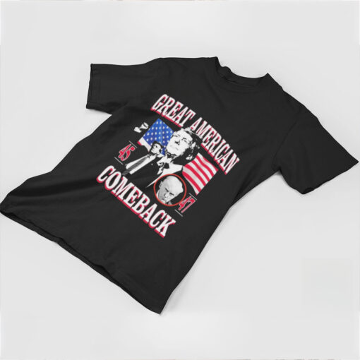 Official Donald Trump Great American 45 And 47 Comeback Shirt