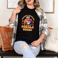 Official Emergency Department Gobble Squad Thanksgiving Er Nurse T Shirt