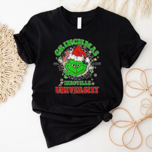 Official Grinchmas Whoville University Est 1957 Grinch Merry Christmas 2024 Shirt