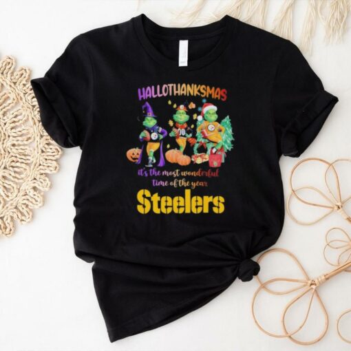 Official Hallothanksmas It The Most Wonderful Time Of The Year – Pittsburgh Steelers T Shirt