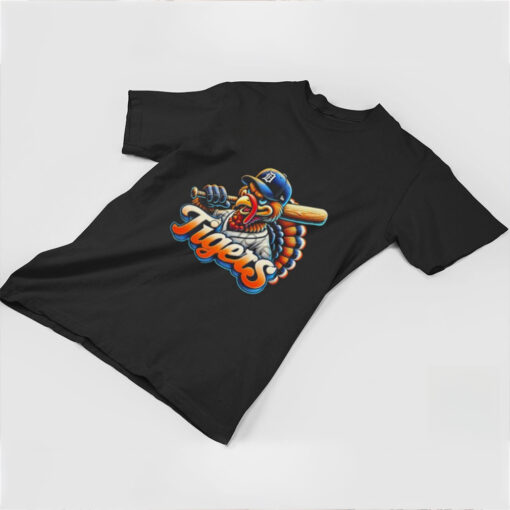 Official Happy Thanksgiving Detroit Tigers Baseball Turkey 2024 Shirt