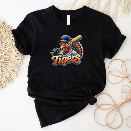 Official Happy Thanksgiving Detroit Tigers Baseball Turkey 2024 Shirt