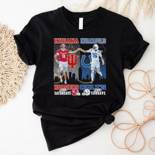 Official Indiana Hoosiers On Sundays Indianapolis Colts On Sundays Signature Shirt