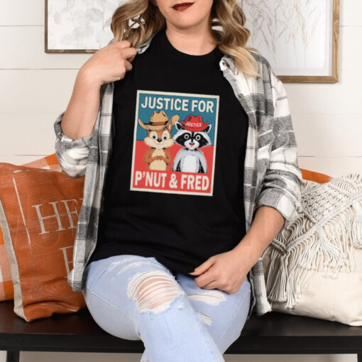 Official Justice For The Squirrel Peanut And The Raccoon Fred Poster Shirt