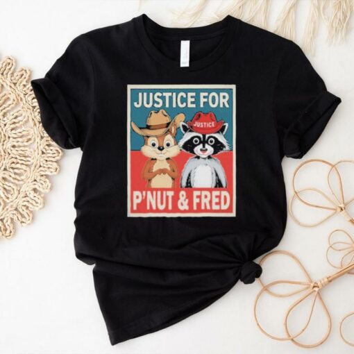 Official Justice For The Squirrel Peanut And The Raccoon Fred Poster Shirt