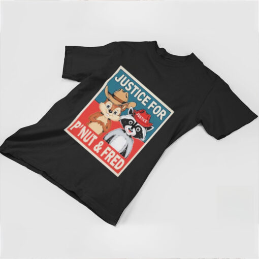 Official Justice For The Squirrel Peanut And The Raccoon Fred Poster Shirt