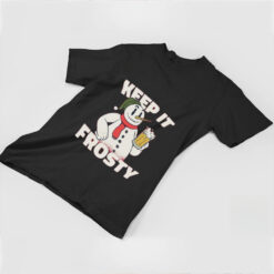 Official Keep It Frosty Funny Christmas Beer Frosty The Snowman Shirt