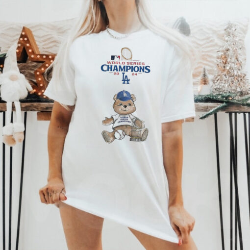 Official Los Angeles Dodgers Tiny Turnip 2024 World Series Champions Teddy Shirt