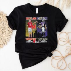 Official Maryland Terrapins On Saturdays Baltimore Ravens On Sundays T Shirt