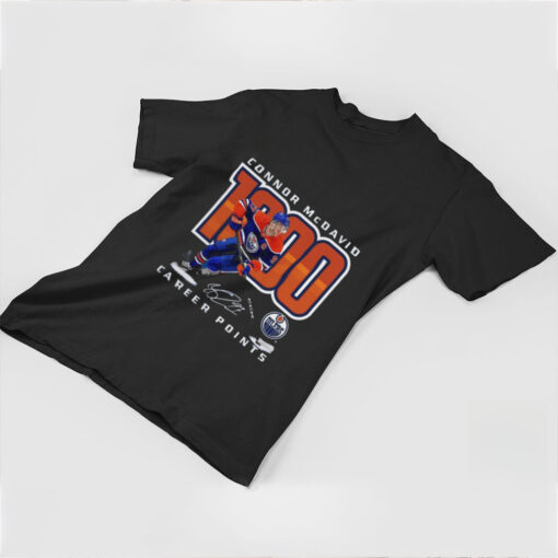 Official McDavid Edmonton Oilers 1,000 Career Points Shirt